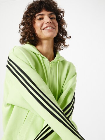 ADIDAS SPORTSWEAR Športová mikina so zipsom 'Future Icons 3-Stripes ' - Zelená