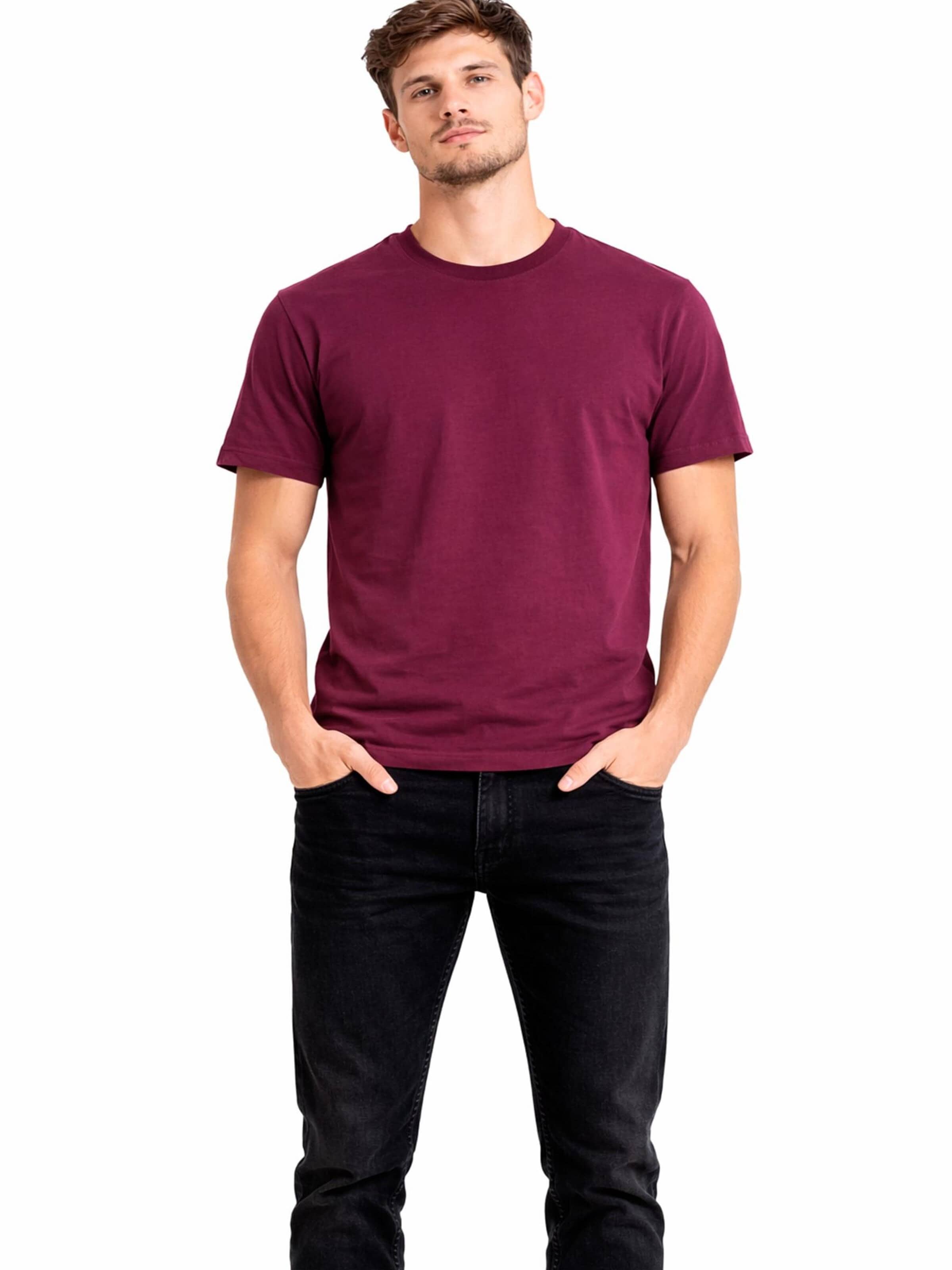 A Question Of (AQO) Shirt 'Anders Tee Garment Dyed' in Lila: voorkant