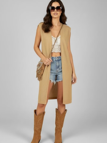 Robes en maille 'Gilet Emma' WEARABLE STORIES en marron