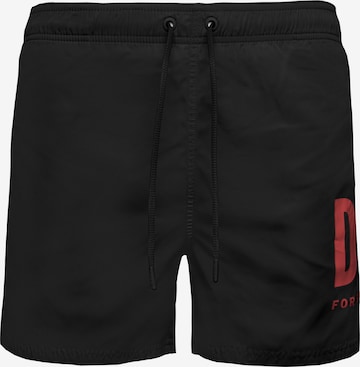 DIESEL Board Shorts 'NICO' in Black: front