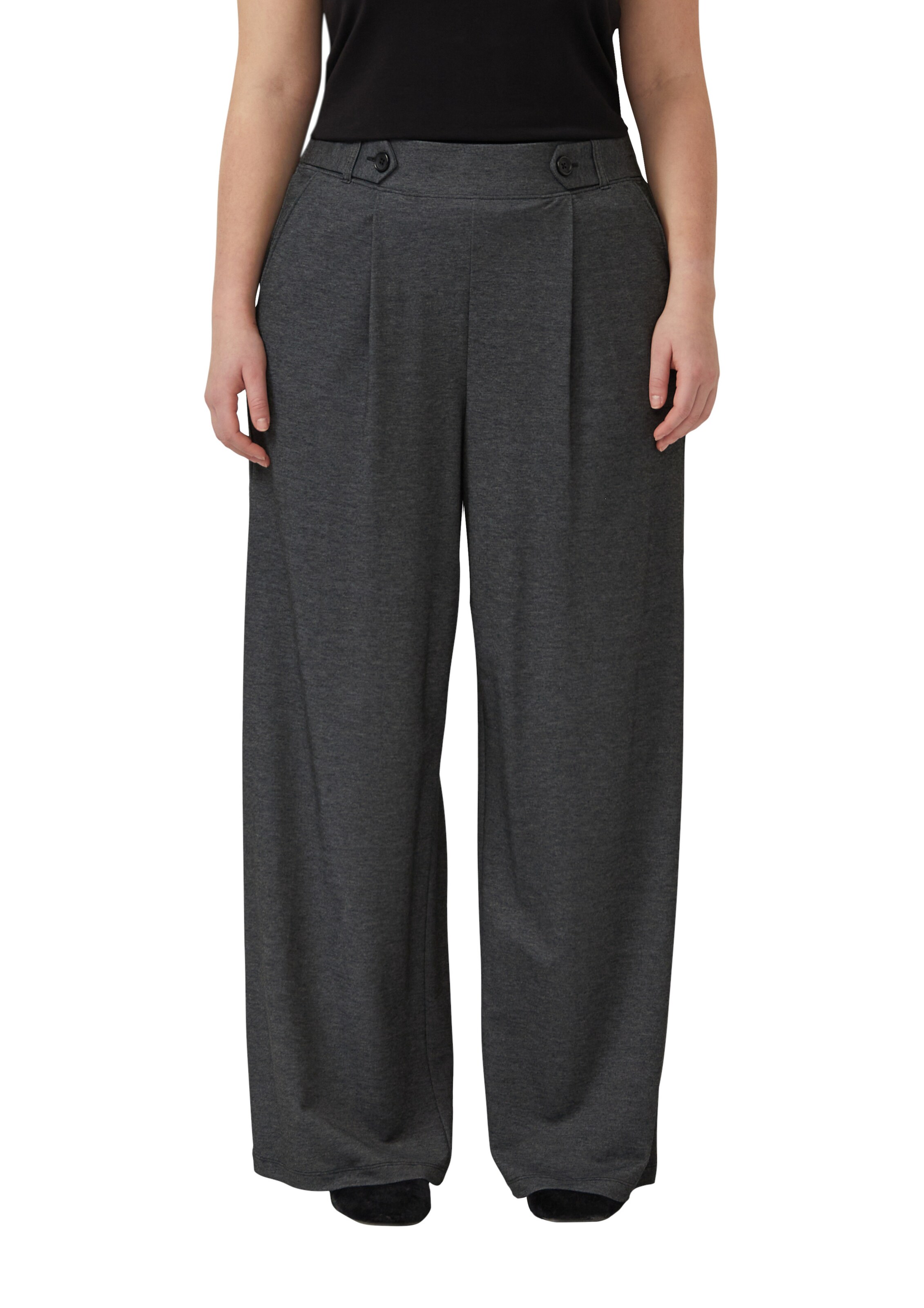 QS Wide Leg Hose in Grau