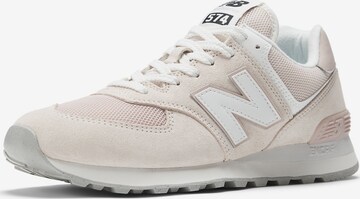 Baskets basses '574' new balance en rose : devant