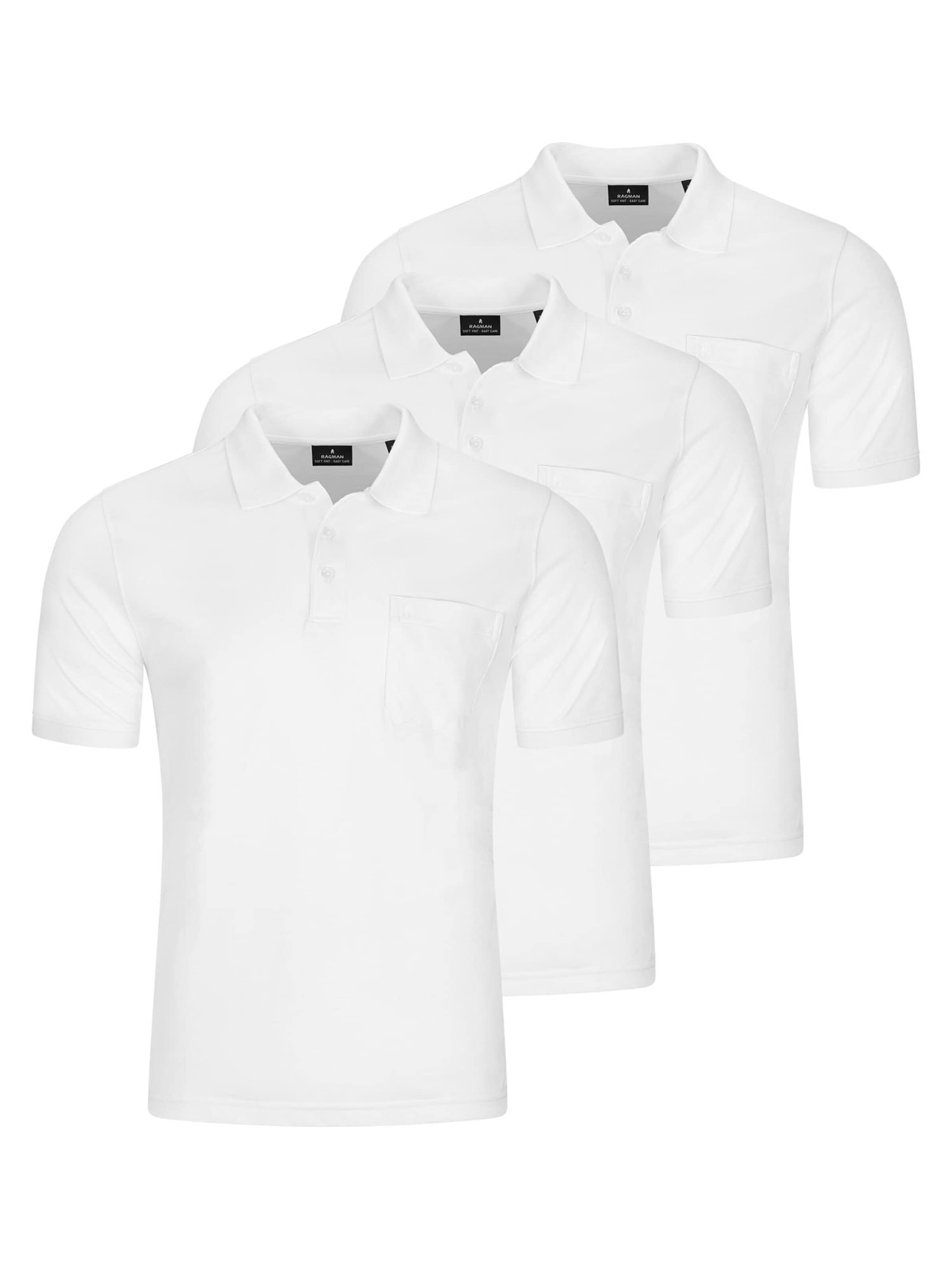 Ragman Shirt 'Basic' in White: front