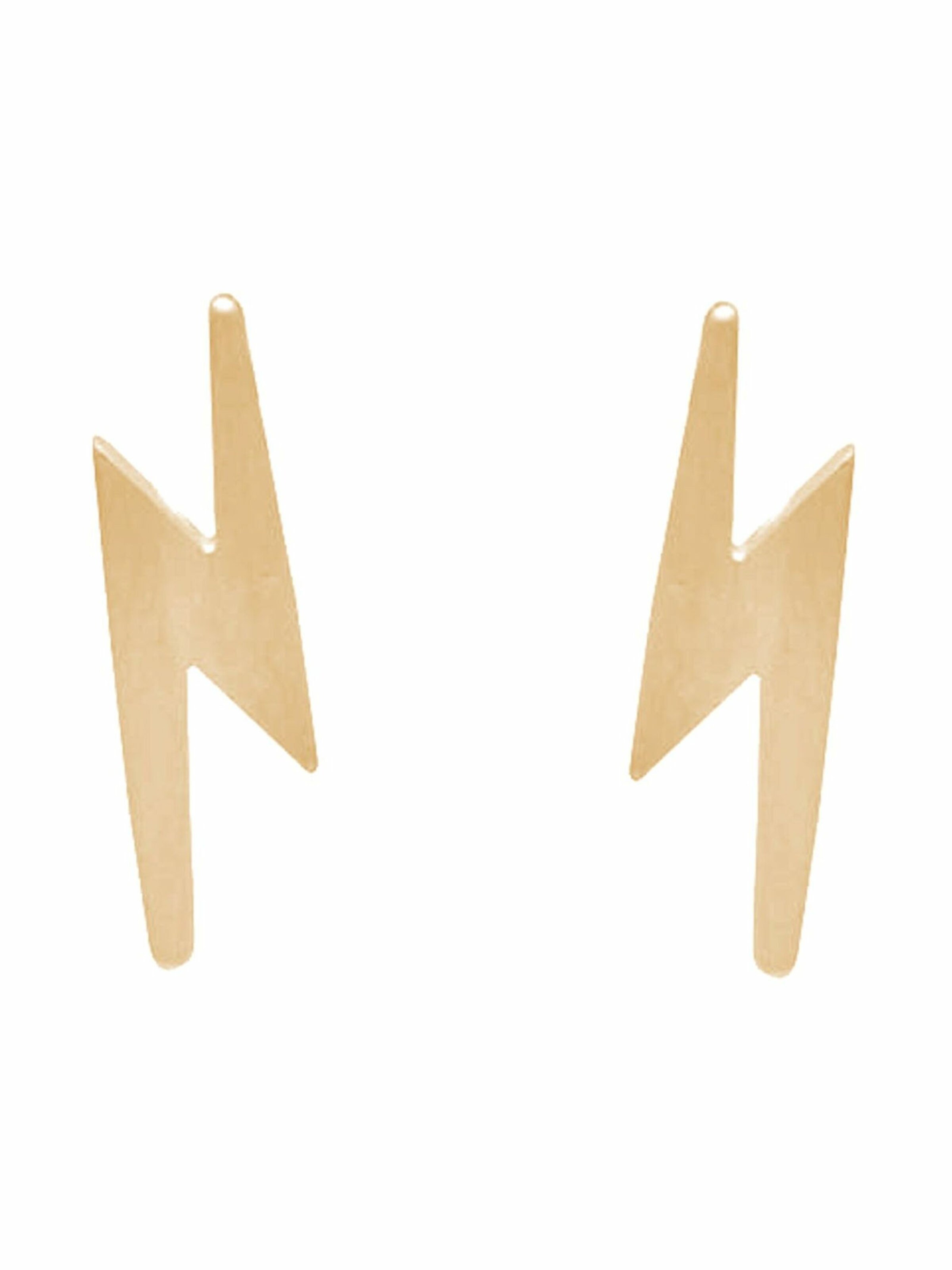 Gemshine Ohrringe 'Blitzschlag' in Gold: Vorderseite