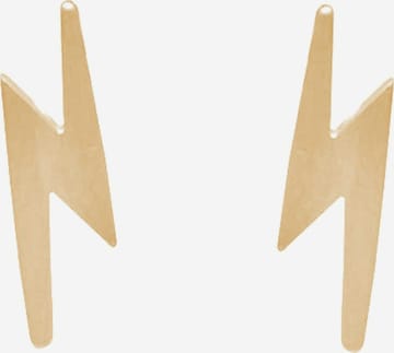 Gemshine Ohrringe 'Blitzschlag' in Gold: Vorderseite