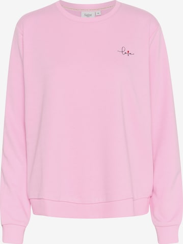 SAINT TROPEZ Sweatshirt 'JettiSZ' in Pink: front