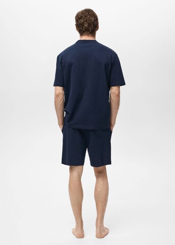 MANGO MAN Pyjama kurz in Blau