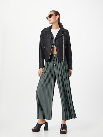 ABOUT YOU Wide leg Pants 'Caren' in Grey