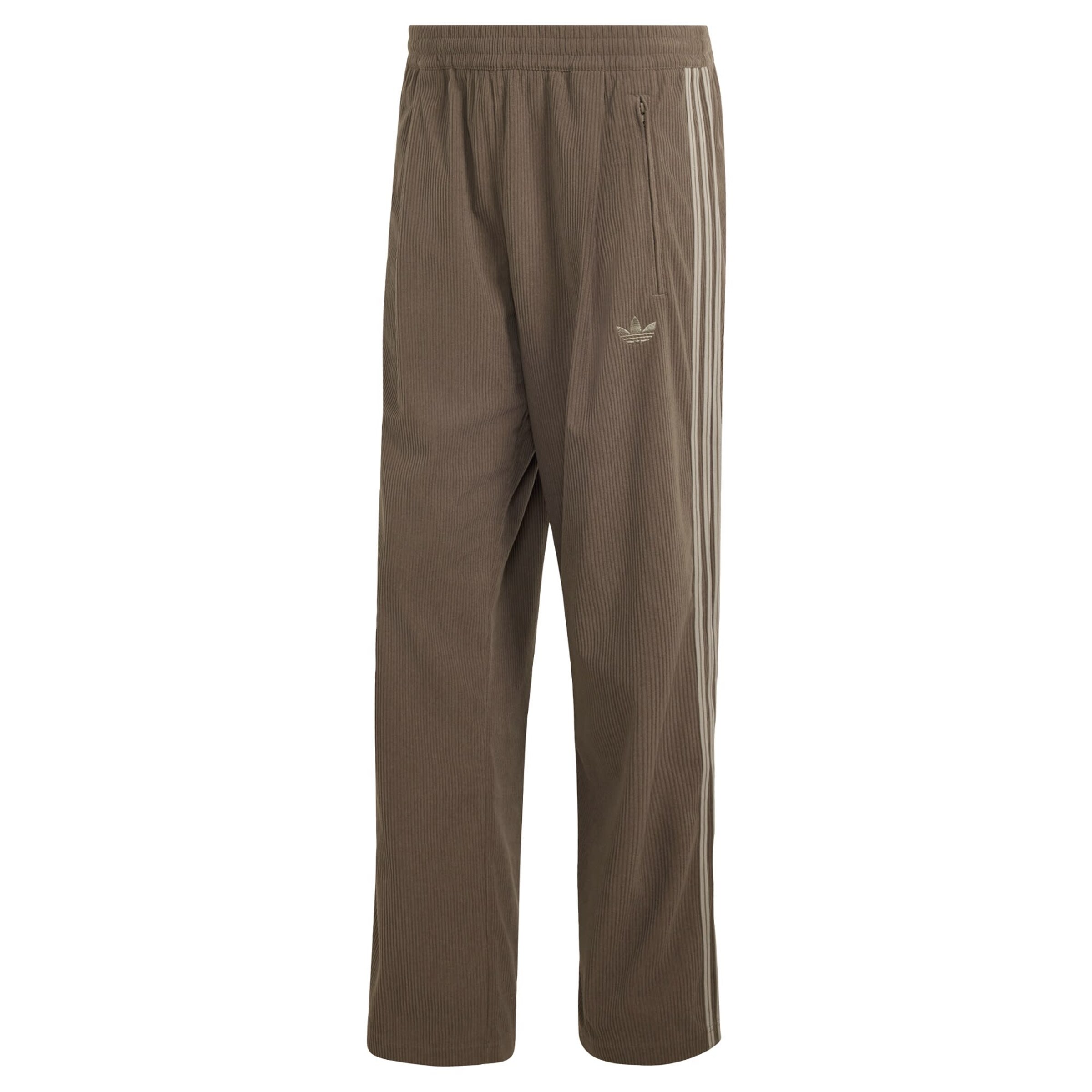 ADIDAS ORIGINALS - Calças com pregas 'Firebird' em castanho: frente