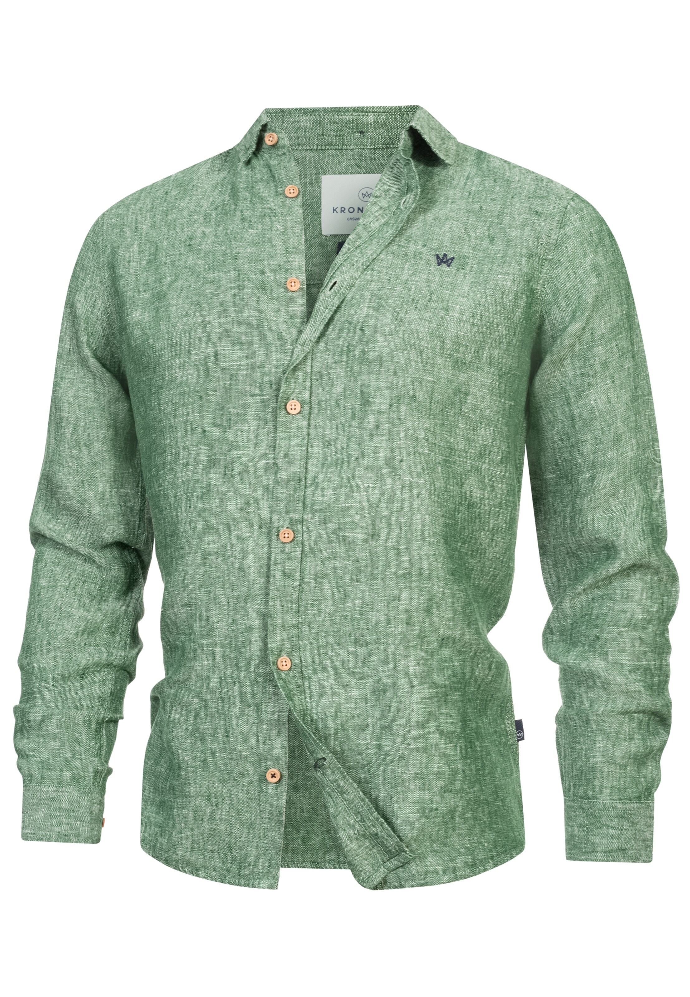 Kronstadt Overhemd 'Ayers' in Groen: voorkant