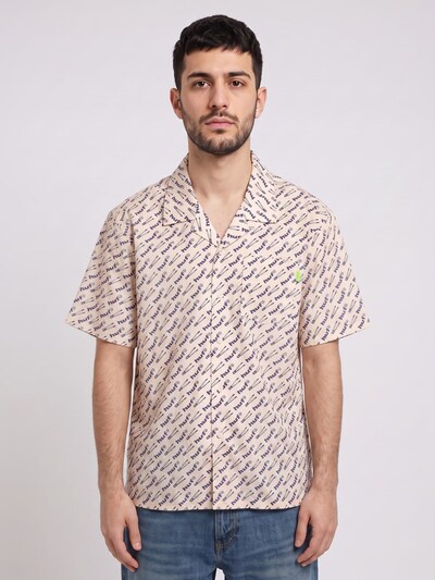 Camicia 'Breaker' in M HUF di colore beige / blu scuro, Visualizzazione prodotti
