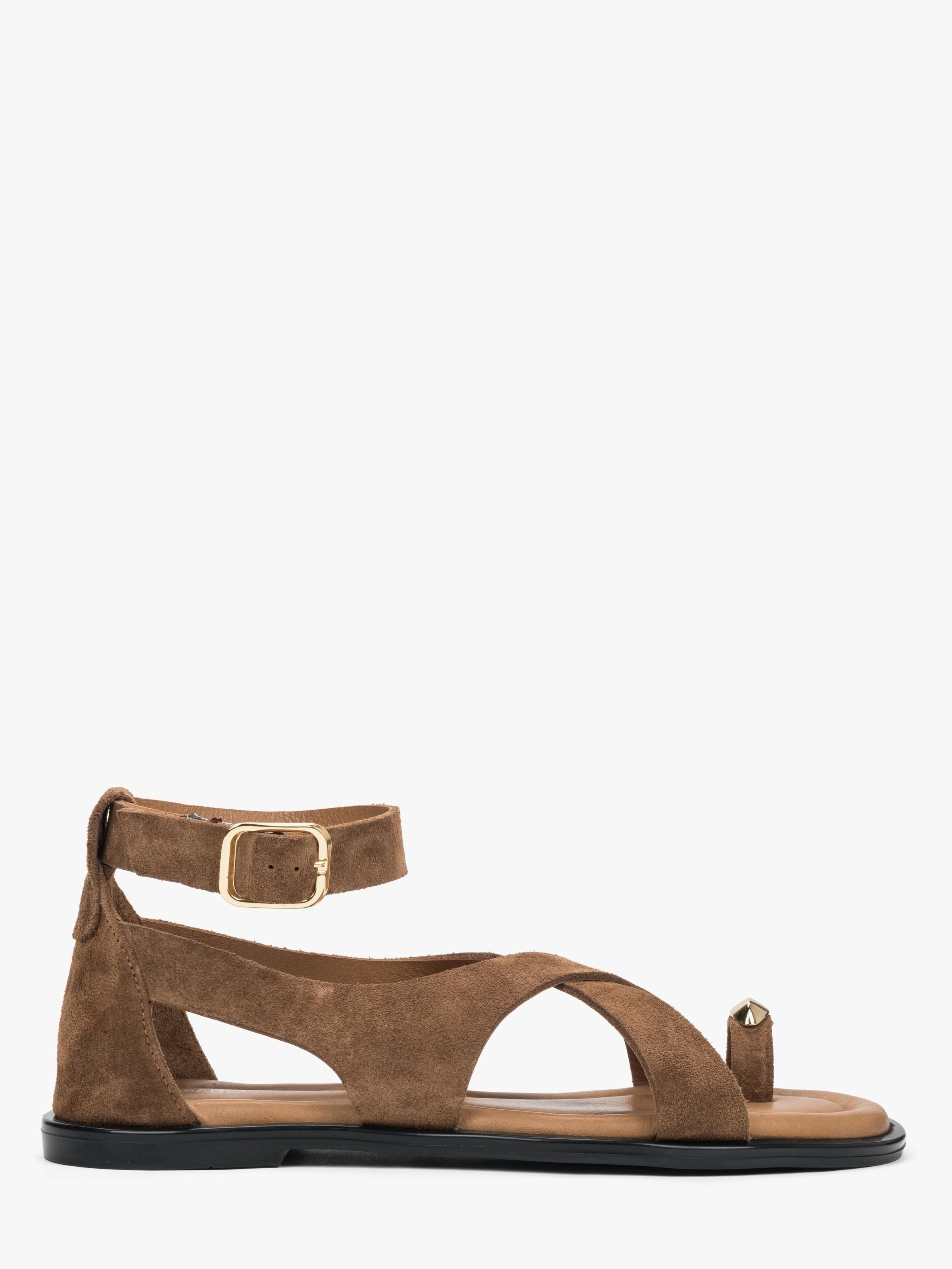 Estro Sandal '088-315' i beige: framsida