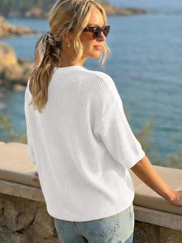 ARACH&CLOZ Pullover 'Strickpullover Damen 3/4-Arm Strickpullover'‌‌‌‌‌‌ in Weiß