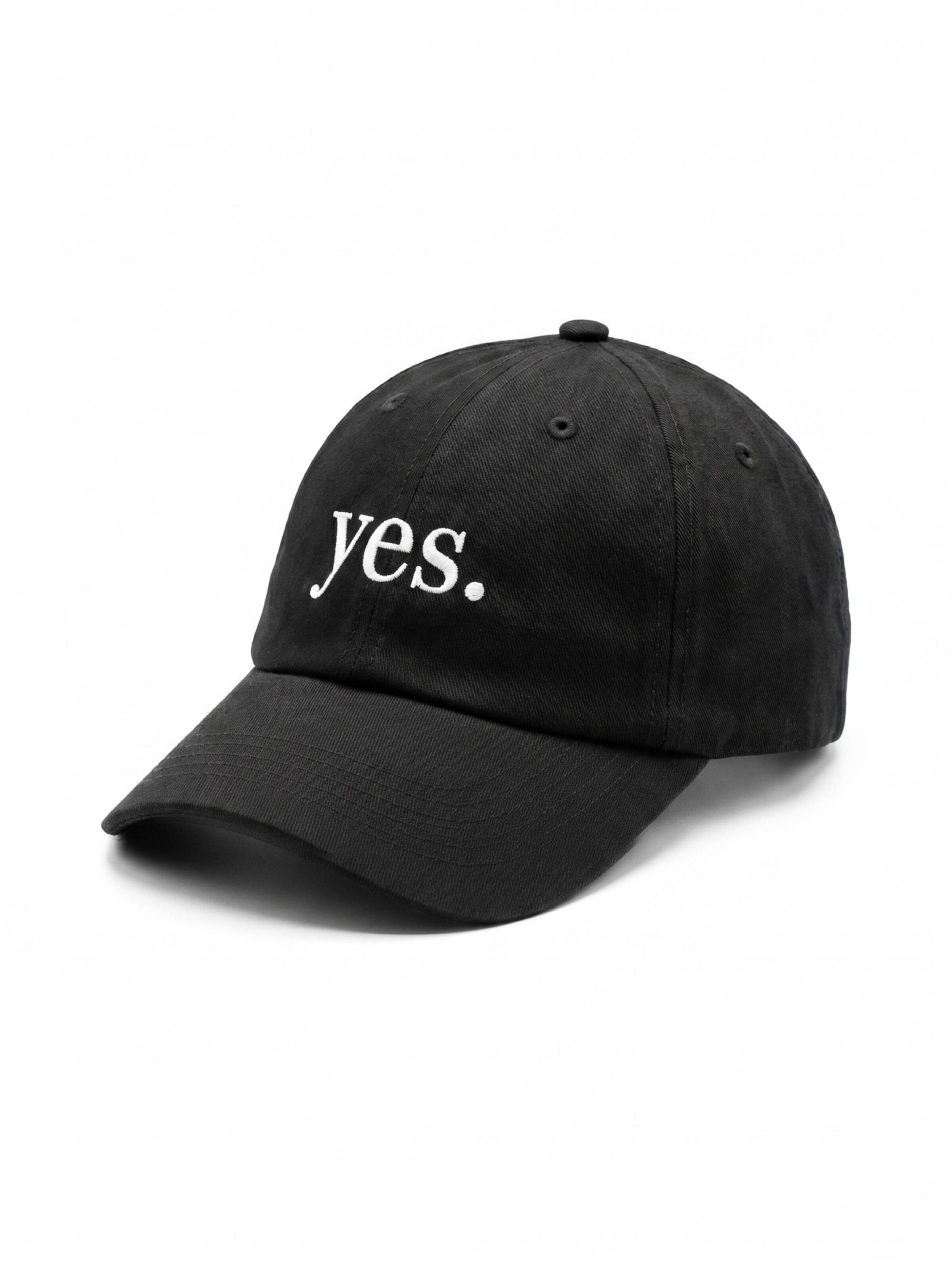 PSTV MND Cap 'yes.' in Black: front