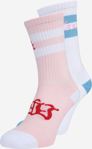 Mister Tee Socks 'Trust Wanted' in Pink: front