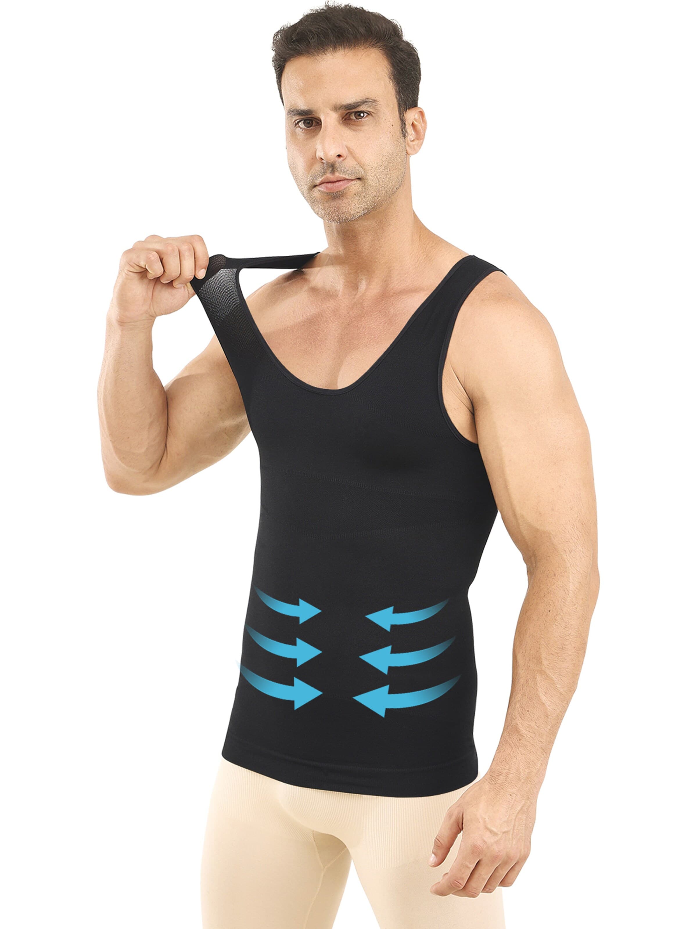 Maillot de corps '2-Pack tummy control vest' MEETWEE en noir