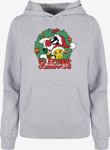 ABSOLUTE CULT Sweatshirt 'Looney Tunes - Seasons Greetings' in Grey: front
