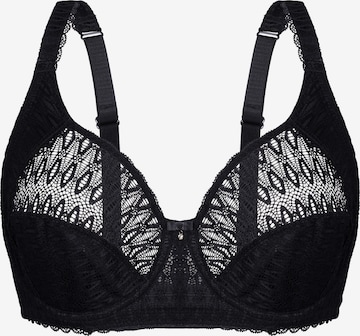 Soutien-gorge 'FEMININE MICRO' sassa en noir : devant
