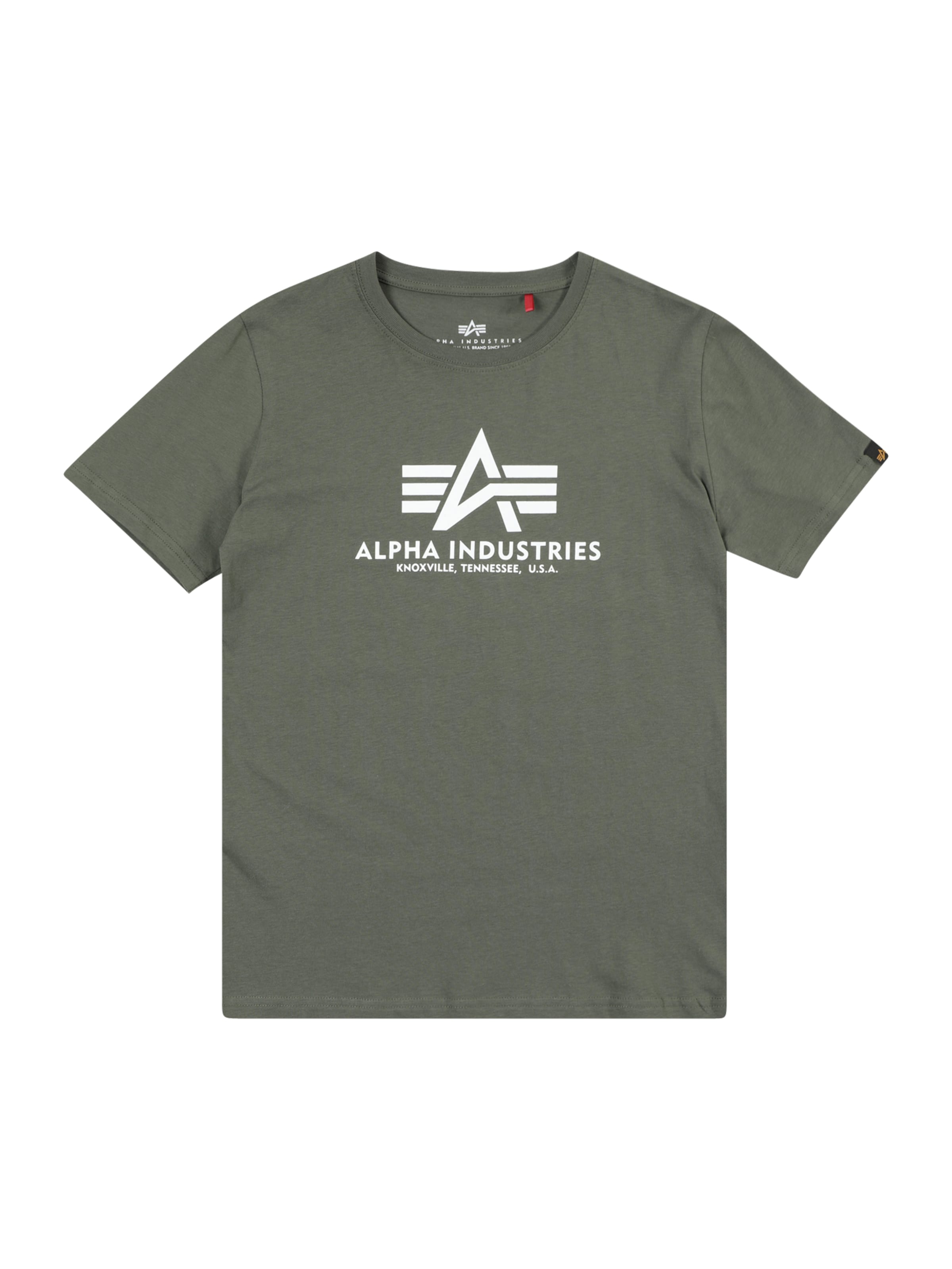 ALPHA INDUSTRIES Shirt in Groen: voorkant