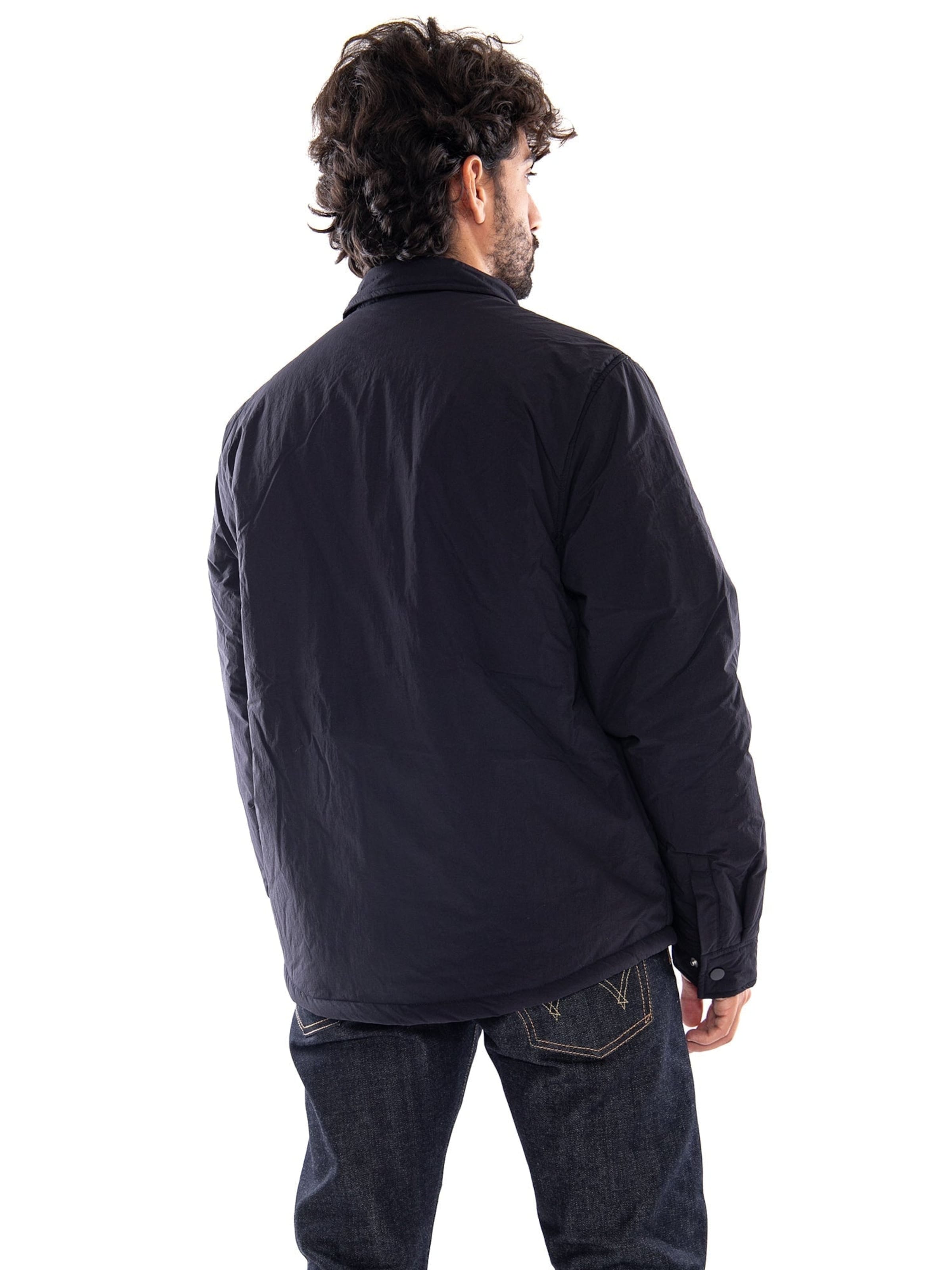 EDWIN Koszula 'Nest Padded Overshirt LS Dark Navy' w kolorze niebieski