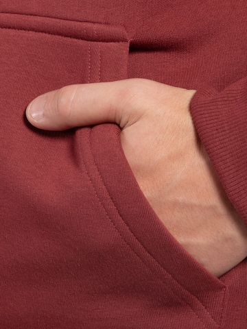 Smilodox Ilyas Basic Zipper Hoodie in Rot