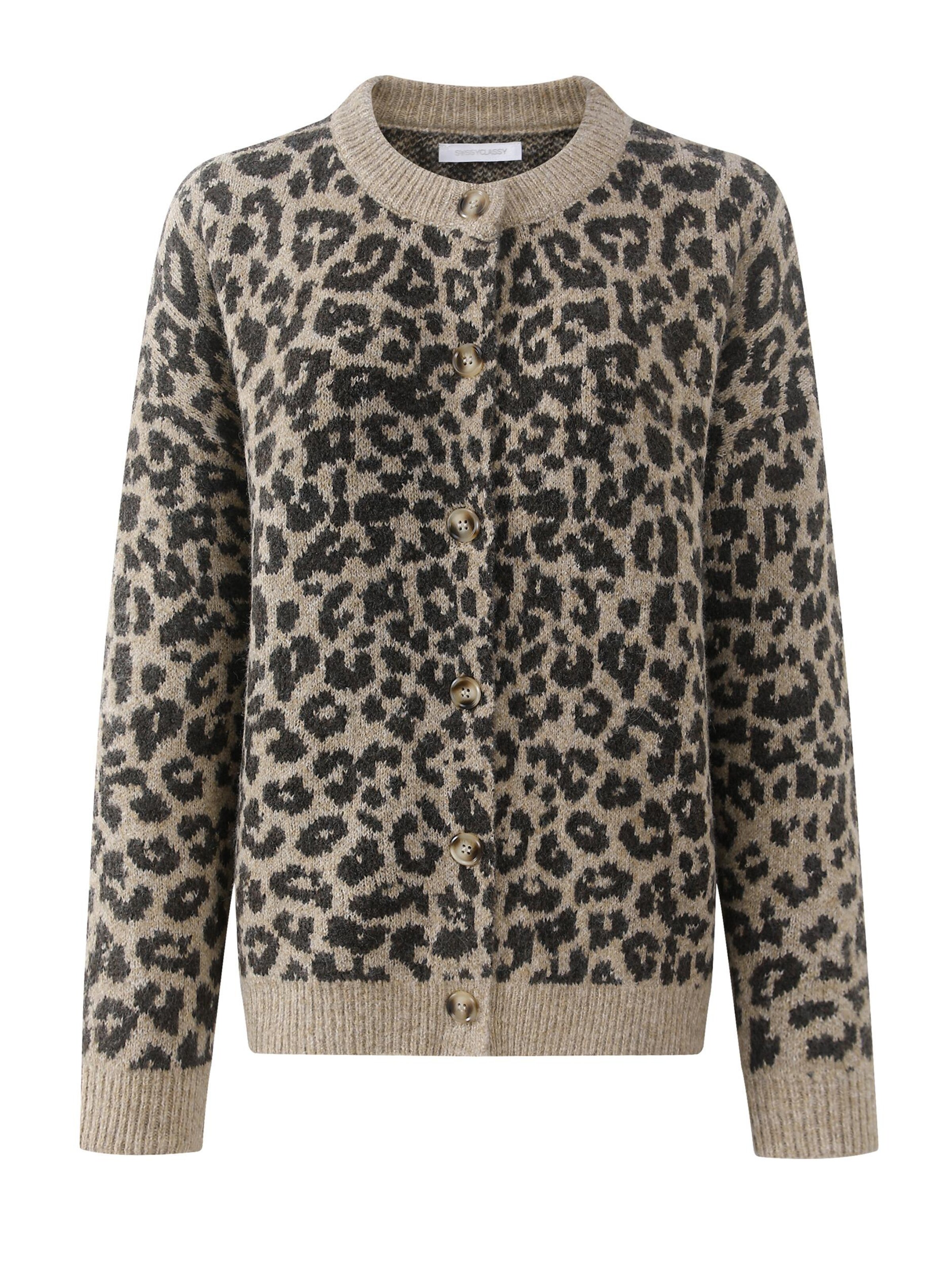 SASSYCLASSY Oversizestrickjacke‌‌‌‌‌‌‌‌‌‌ in Beige: Vorderseite