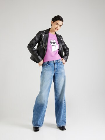 Karl Lagerfeld Sweatshirt 'Ikonik 2.0 Choupette' i lilla