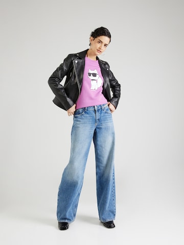 Sweat-shirt 'Choupette' Karl Lagerfeld en violet