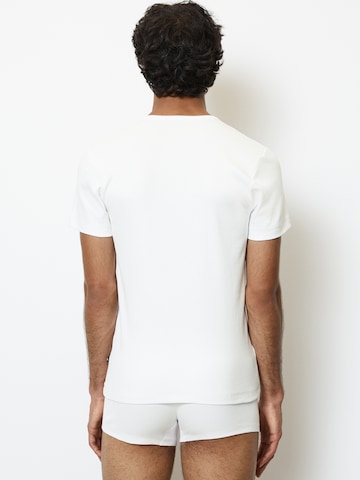 Marc O'Polo T-Shirt ' Iconic Rib ' in Weiß