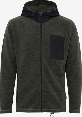 INDICODE JEANS Fleece Jacket in Green: front