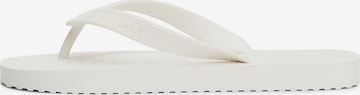 Tongs Tommy Jeans en blanc : devant