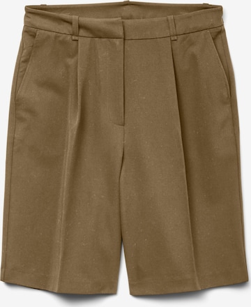 Pantalon à plis VERO MODA en marron : devant