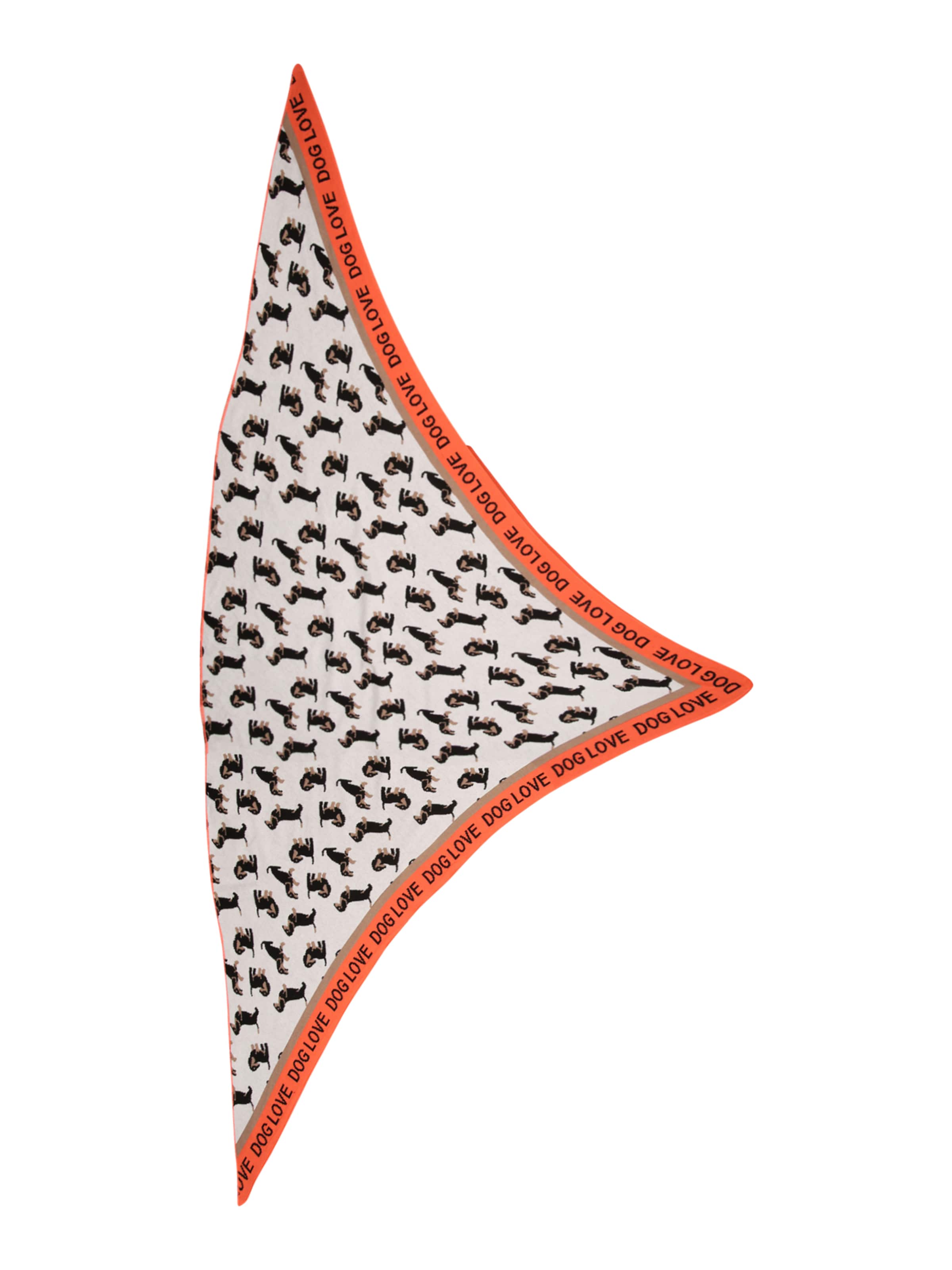 Zwillingsherz Kendő 'Süßer Dackel' - fehér