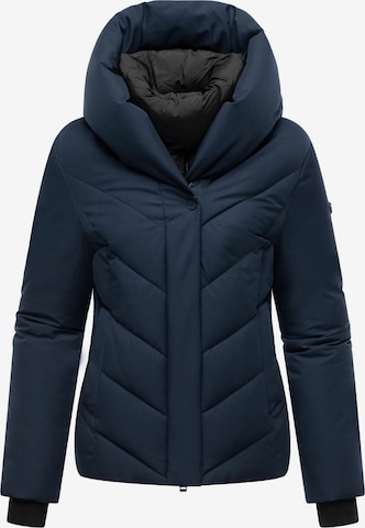 Geacă de iarnă de la MARIKOO pe albastru: față