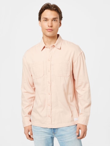 HOLLISTER Regular fit Button Up Shirt in Pink: front