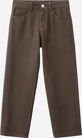 Jean MANGO KIDS en marron : devant
