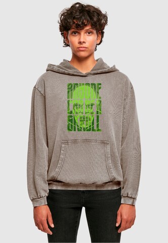 ABSOLUTE CULT Sweatshirt 'Captain Marvel - Movie Anyone Can Be Skrull' in Grijs: voorkant