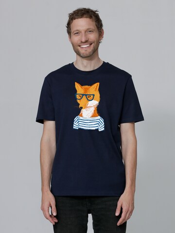 T-Shirt ' Fuchs ' Watapparel en bleu : devant