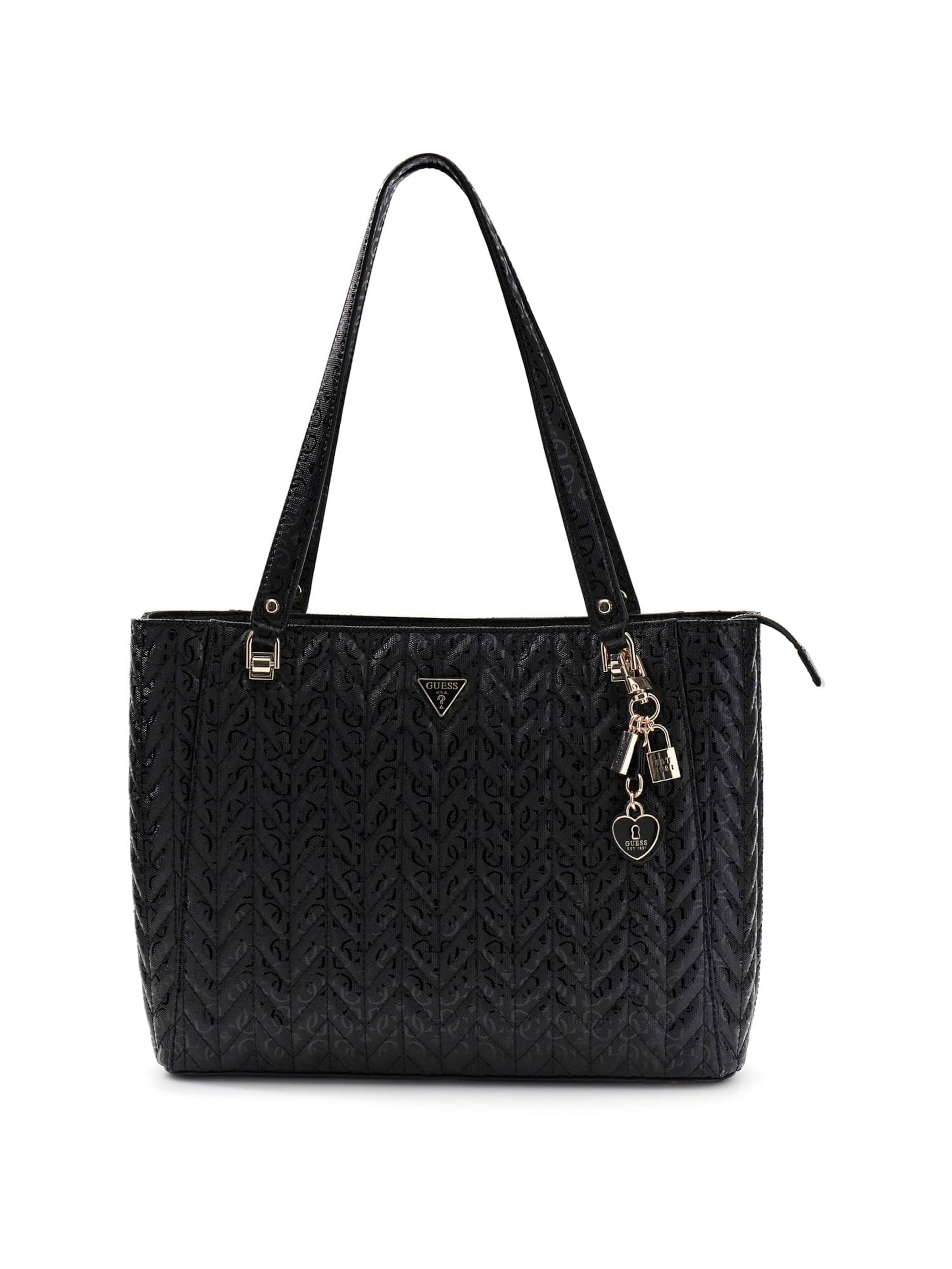 GUESS Schultertasche 'Stacey' in Schwarz: Vorderseite