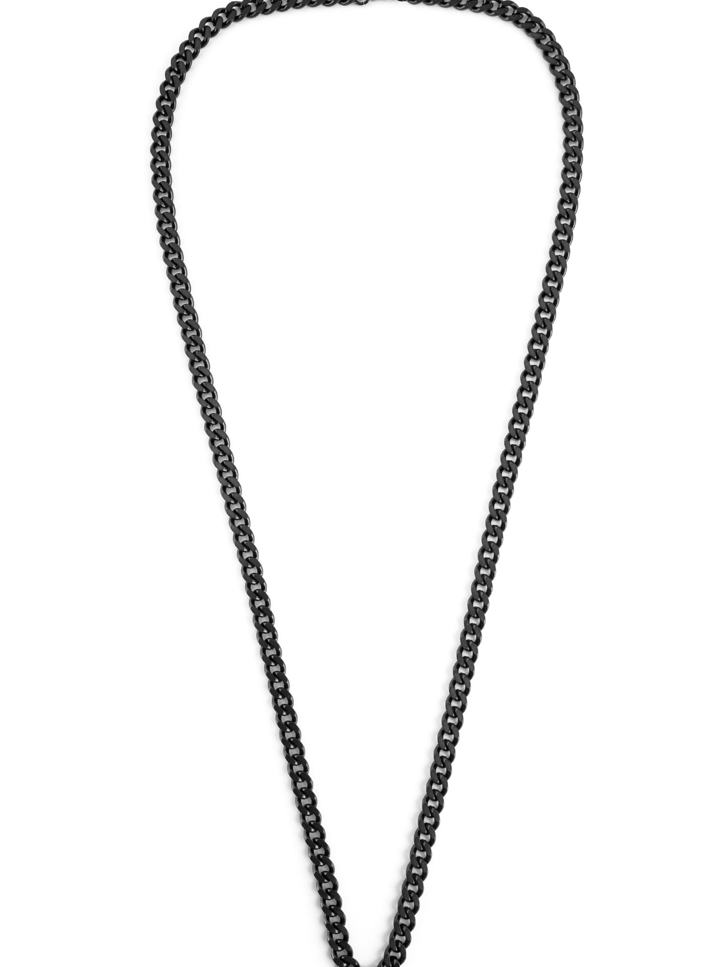 Akitsune Necklace 'Fibra' in Black: front