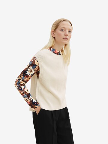 TOM TAILOR Pullover in Beige