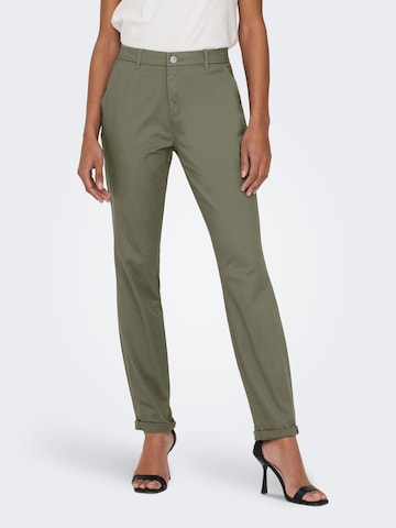 Coupe slim Pantalon chino 'PARIS' ONLY en vert : devant