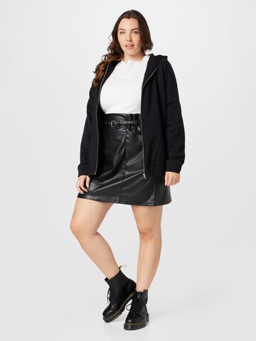 Zizzi Sweatjacke in Schwarz