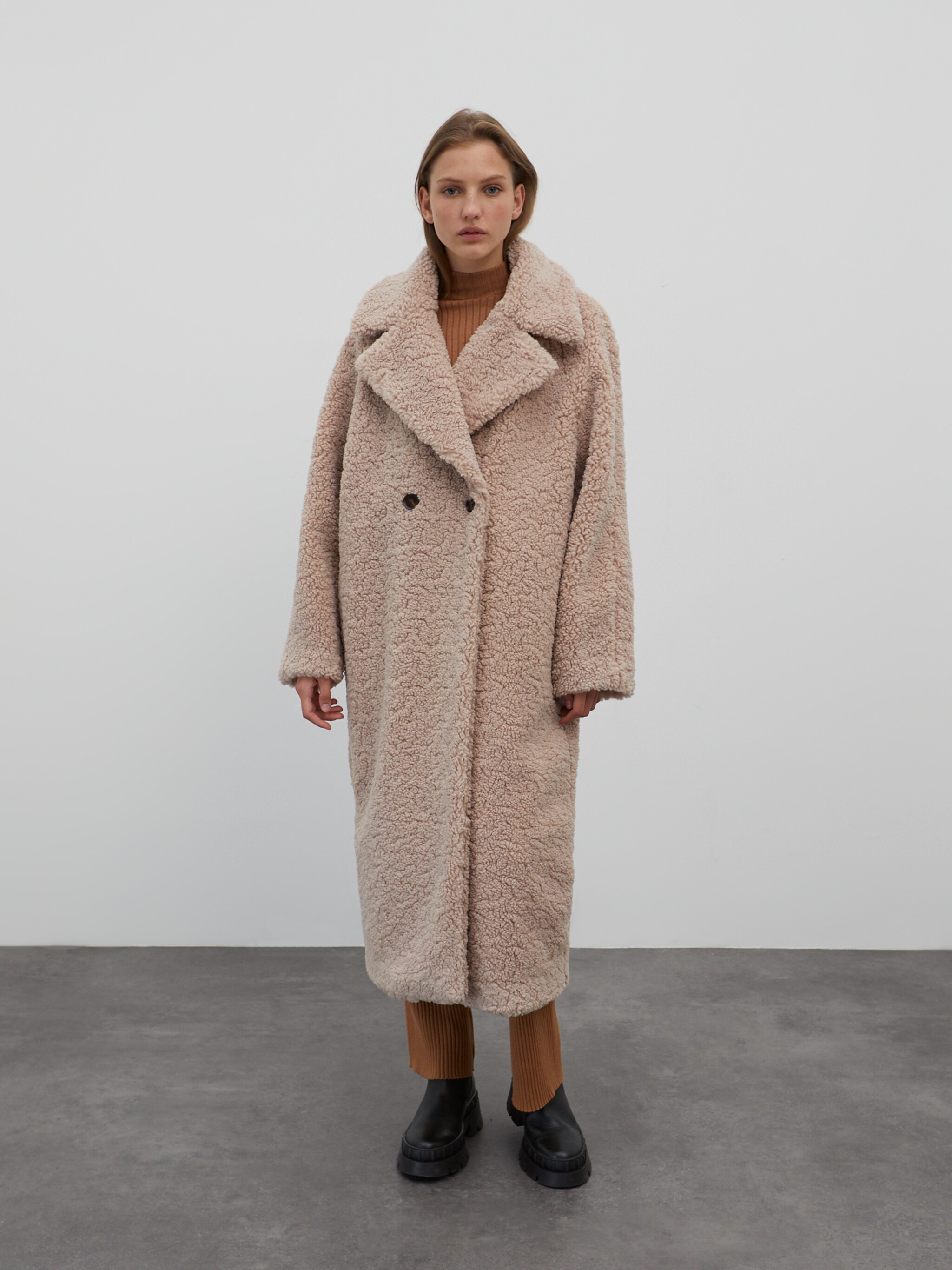 EDITED Produits Manteau mi-saison 'Manuela' cappuccino