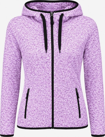 Stedman Fleece jas 'Stedman Dames Fleece Vest met Capuchon - Knit Fleece' in Roze: voorkant