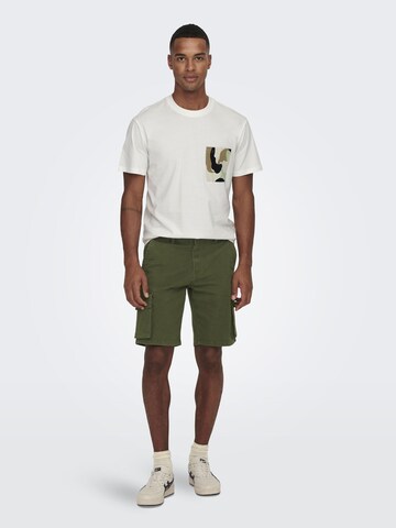 Only & Sons Regular Cargo Pants in Green