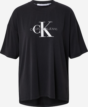 Tricou de la Calvin Klein Jeans pe negru: față