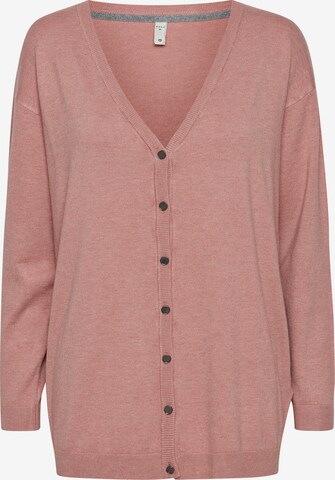 PULZ Jeans Gebreid vest 'SARA' in Roze: voorkant