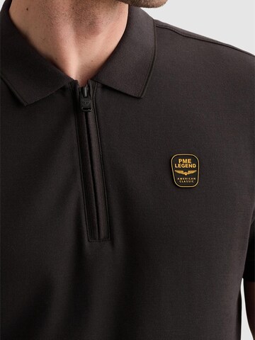 PME Legend Shirt 'PME LEGEND - Polo shirt in piqué with zipper closure' in Grijs