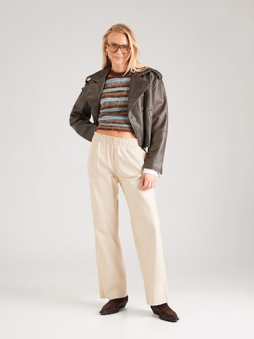 OAKWOOD Loose fit Trousers 'URANUS' in Beige